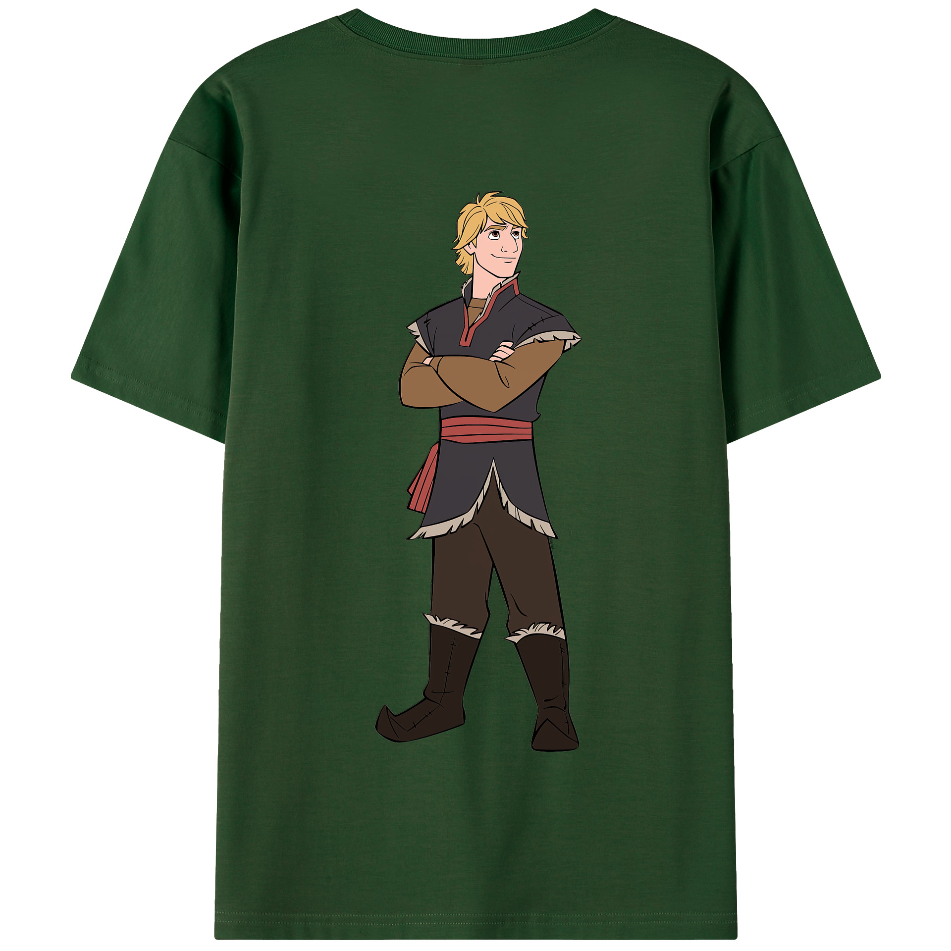 （画像用） アナと雪の女王 アンナ エルサ Frozen Anna Elsa 綿100％半袖Tシャツ（背面プリント）